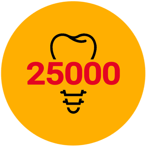 Abzeichen 25000 gesetzte Implantate