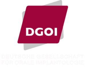 Mitgliedschaftssiegel der Deutschen Gesellschaft für Orale Implantologie (DGOI), Zeugnis hoher Qualifikation und Spezialisierung in der Implantologie