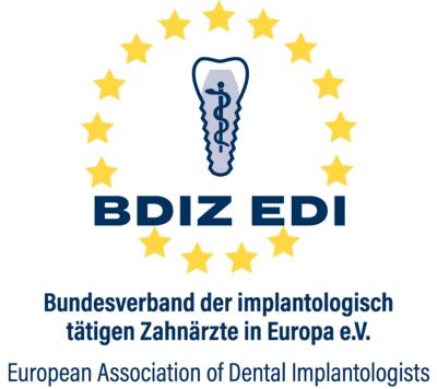 Siegel der Mitgliedschaft im Bundesverband der implantologisch tätigen Zahnärzte in Europa e.V. (BDIZ)