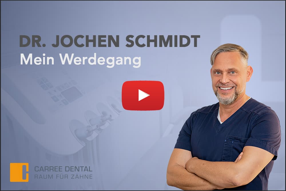 Vorschaubild zum Vorstellungsvideo des Zahnarztes Dr. Jochen Schmidt von Carree Dental in Köln