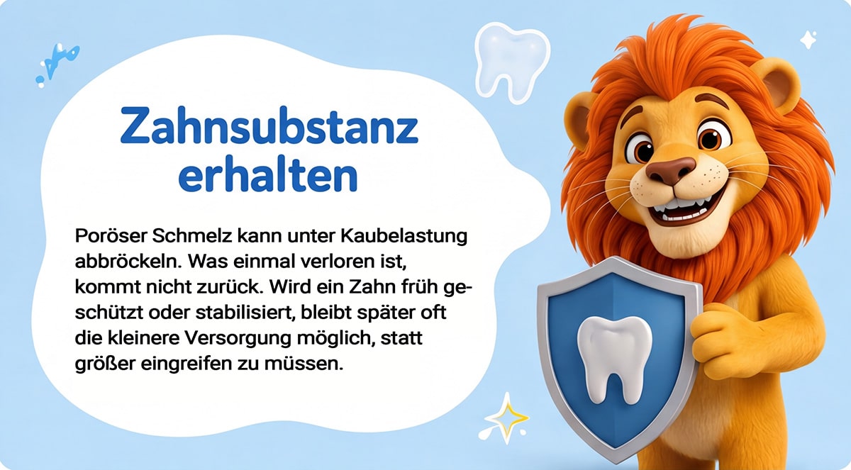 Infografik zum Erhalt der Zahnsubstanz